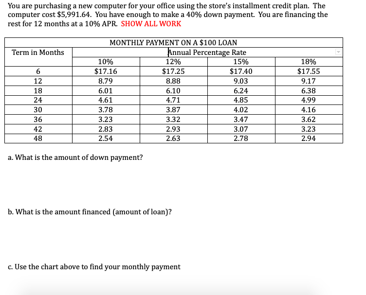  You are purchasing a new computer for your office using the