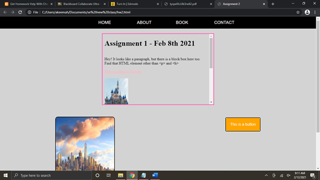 a background color of orange. However, for the "Contact" item, the hover