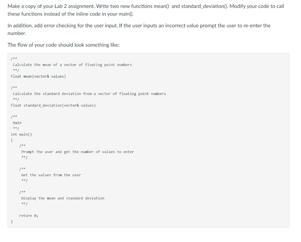 write C++ program Make a copy of your Lab 2 assignment. Write