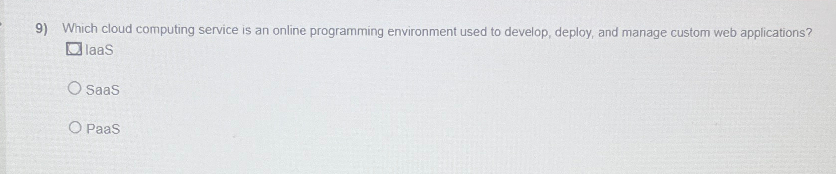  Which cloud computing service is an online programming environment used to