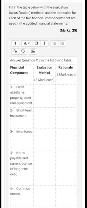  Fill in the table below with the evaluation (classification) methods and