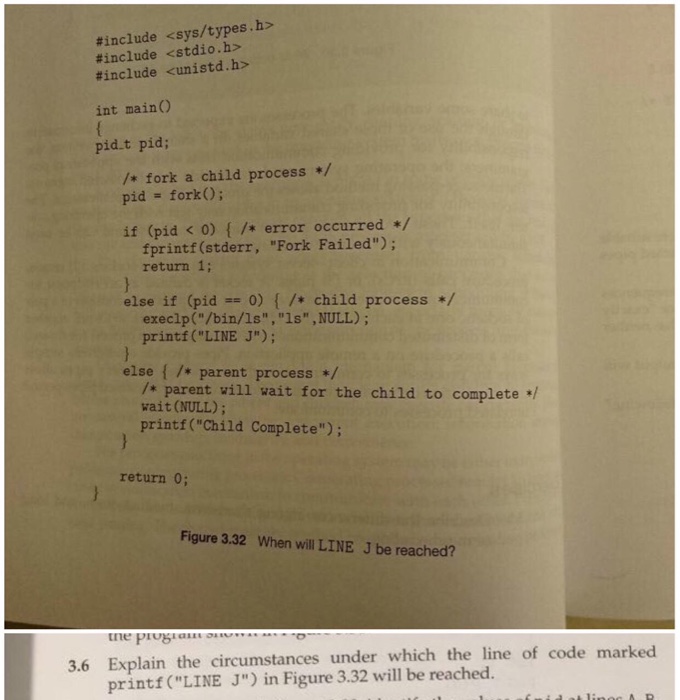  include include include int main() { pid_t pid: /* fork a