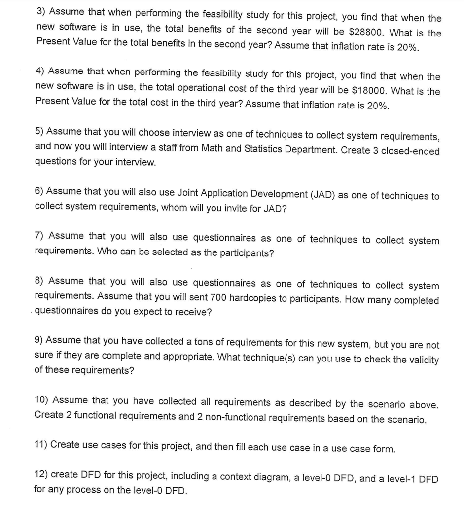 The information you have about this system is described by the scenario