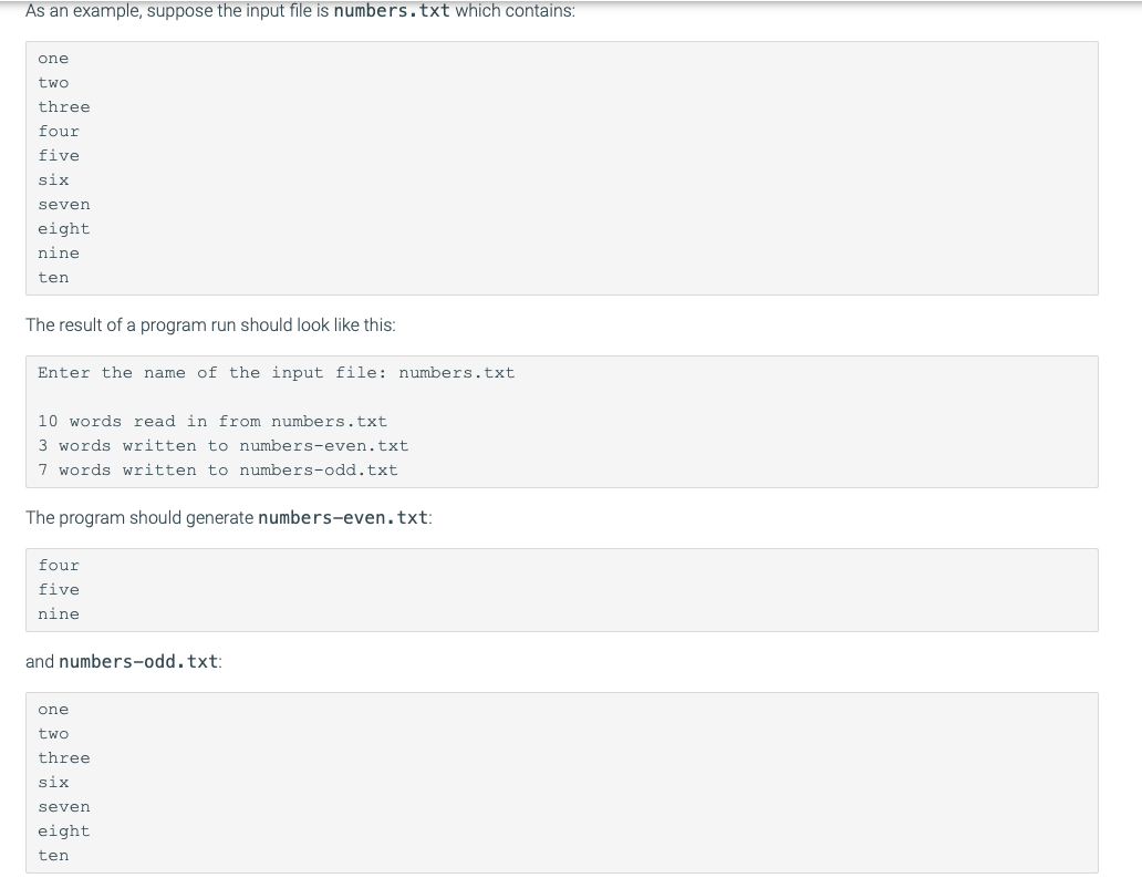 along with the conditions that the program will check this code, all