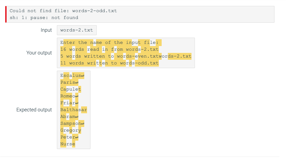 with an odd number of characters. The program should begin by prompting