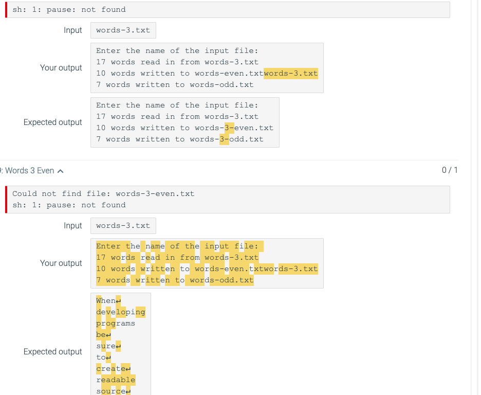 the user for the name of the input file. Validate the filename