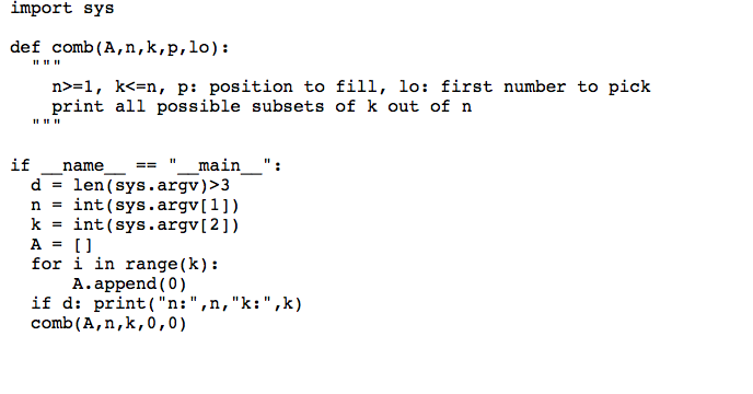 k = int(sys.argv[2]) A = [] for i in range(k): A.append(0) if