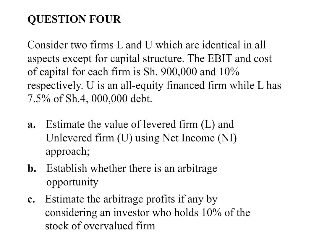  Consider two firms \\( \\mathrm{L} \\) and \\( \\mathrm{U} \\) which