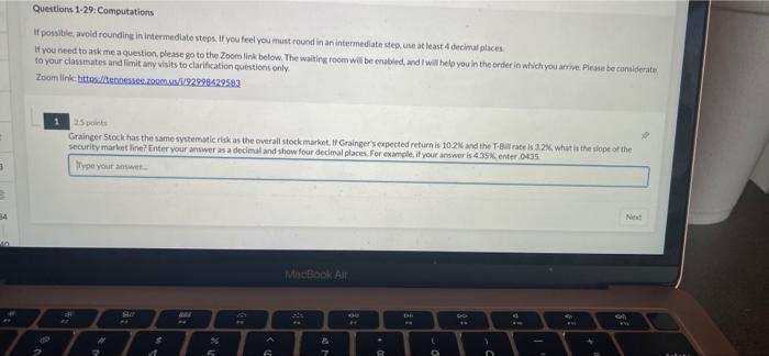  Questions 1-29: Computations If possible sold rounding in intermediate steps. If