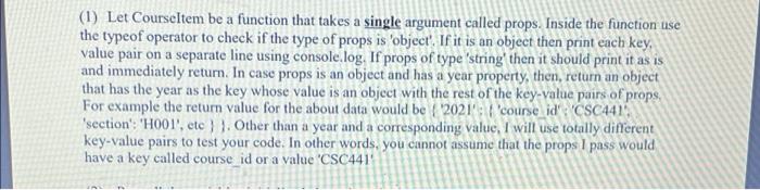 with these variables and use them subsequently as indicated: const course_id =