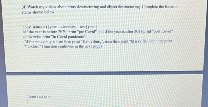 a single argument called props. Inside the function use the typeof operator