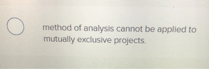 investment when the internal rate of return is equal to the required