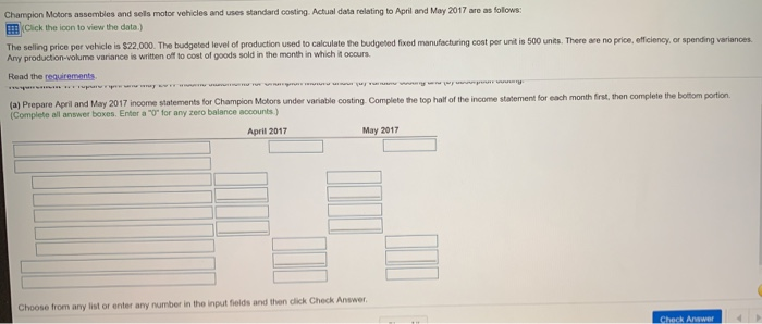 1 of 1 (0 complete) i Data Table or vehid e budge
