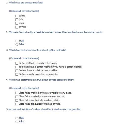 should be able to freely manipulate an object's fields. 4. Java automatically