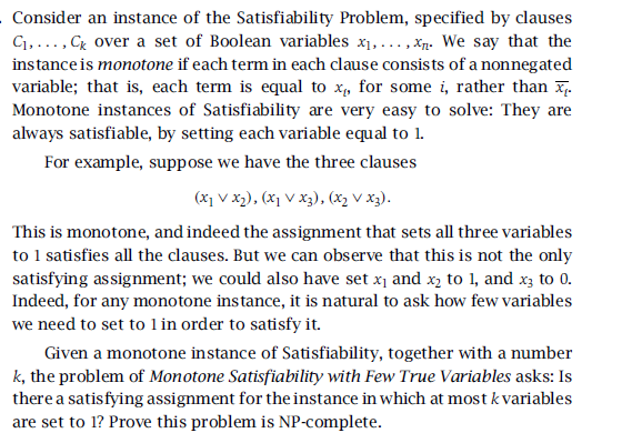 Consider an instance of the satisfiability Problem, specified by clauses C_1,