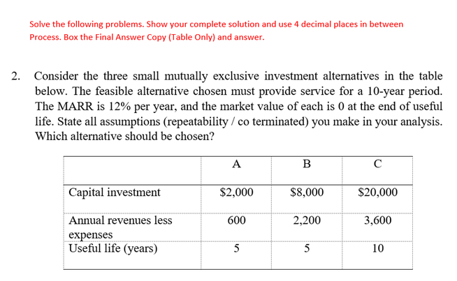  Solve the following problems. Show your complete solution and use 4