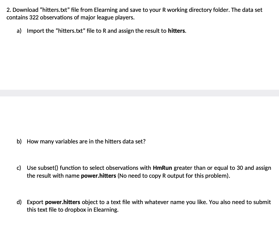 package and load the ISWR package. There are total 102 observations. It