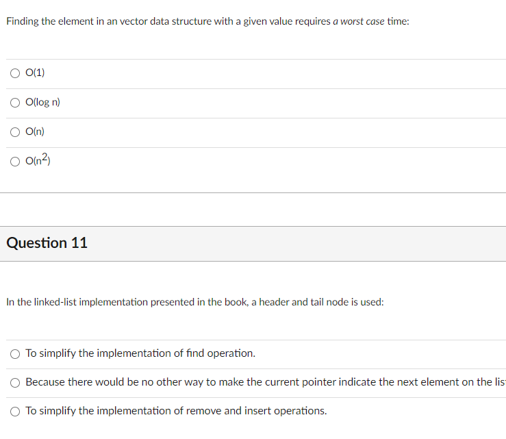Finding the element in an vector data structure with a given