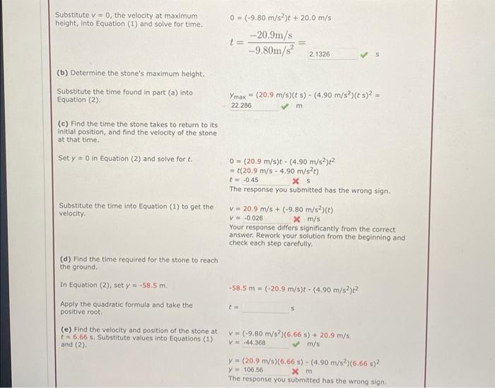 the time the stone takes to return to its initial position, and