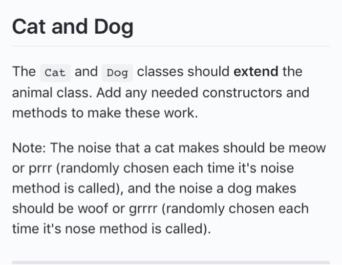 and dog classes Outlook 0010:30 PM GitHub, Inc. Animal Consider the Animal
