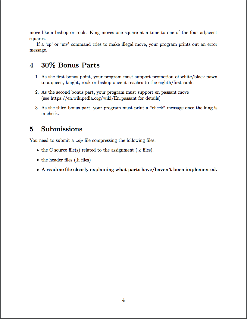program must make necessary changes on the array after each move or