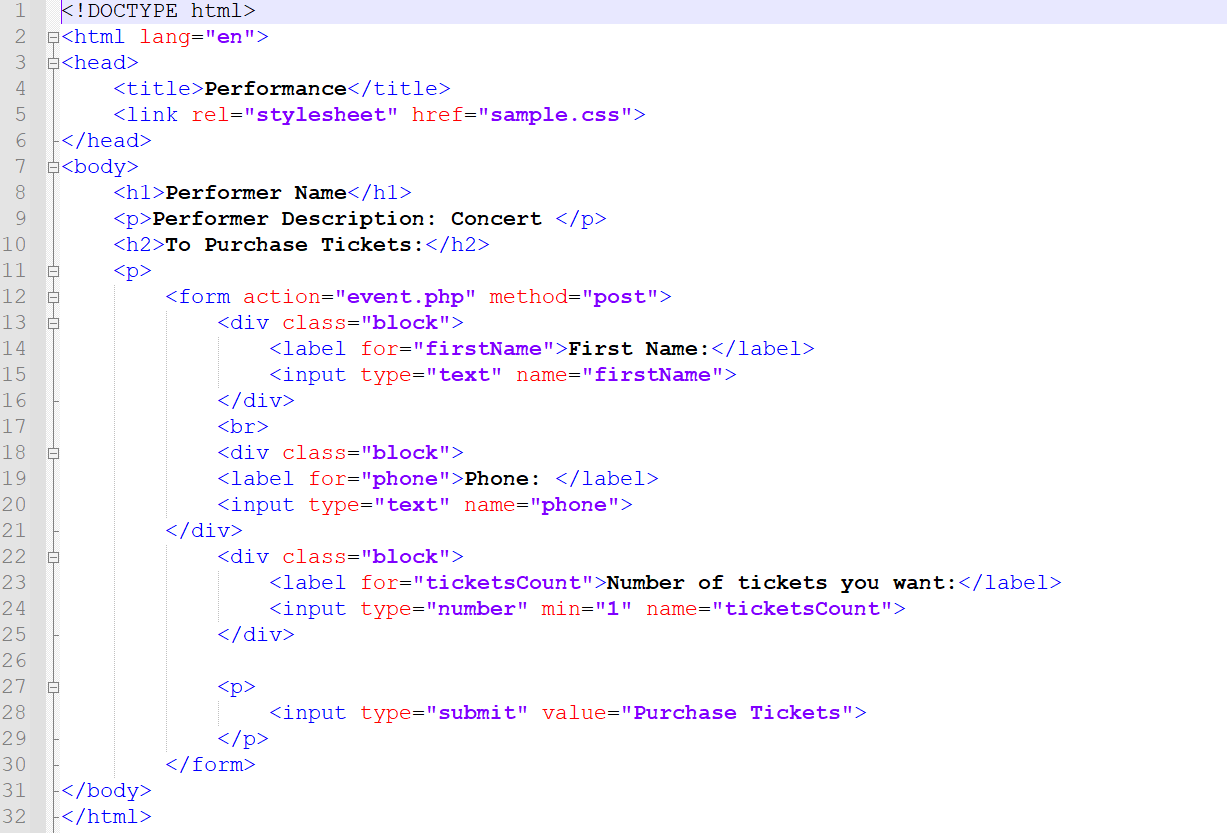 named ticket-comer chapter07 folder. Your modify your event.php file so that, after