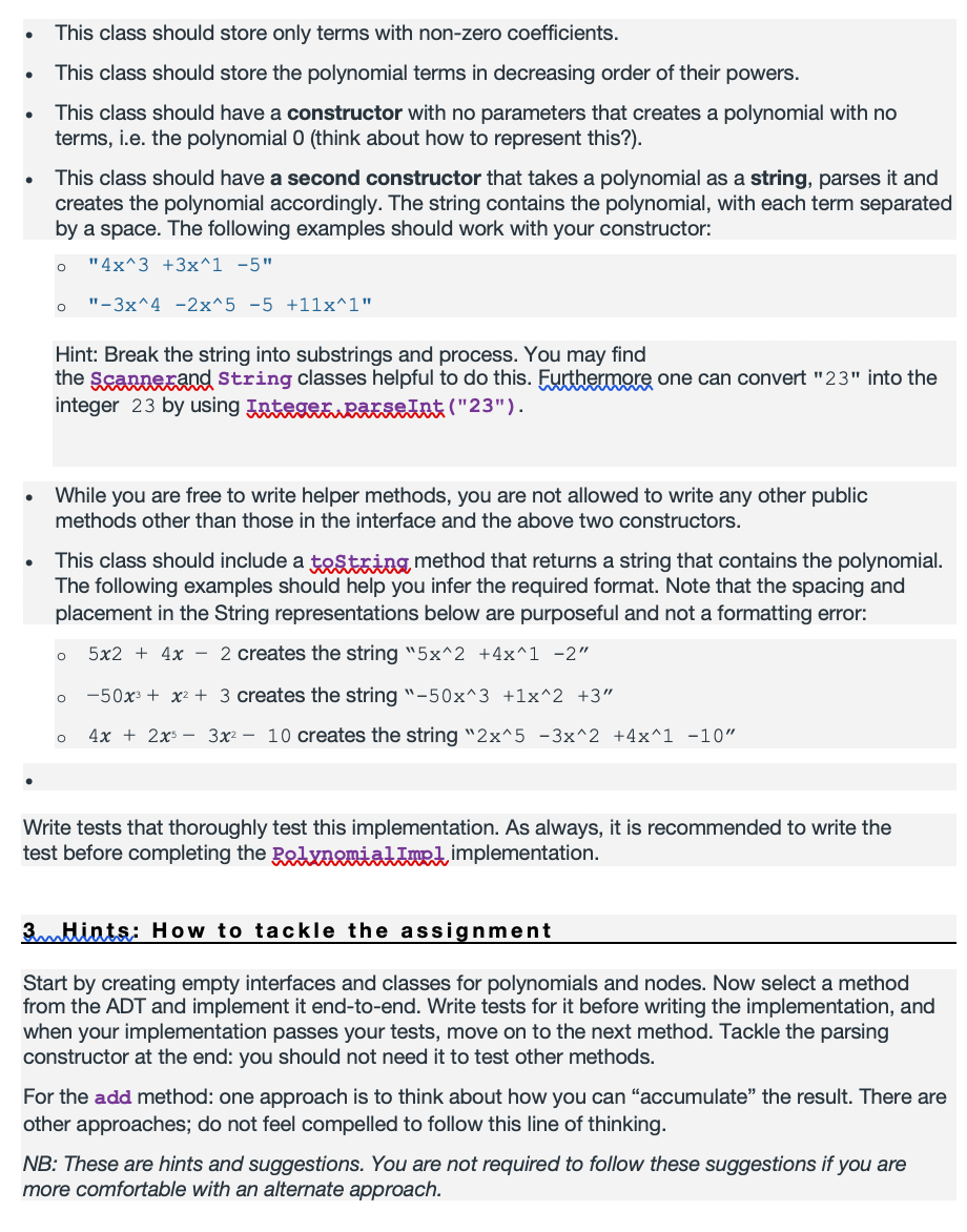 A method evaluate that takes a double-precision decimal number and returns a