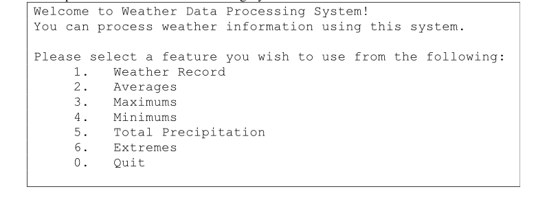 Create an application to process weather data in Java. In order to