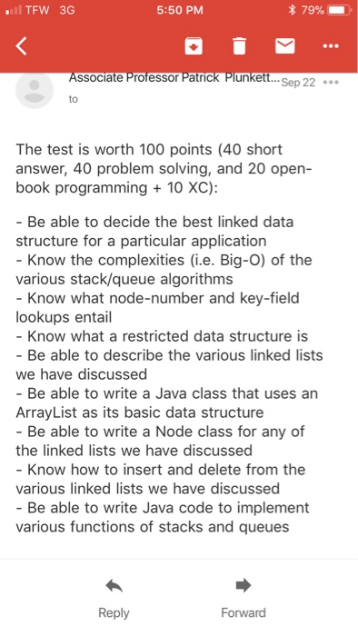  I have a test tomorrow in Data Structures for my Computer
