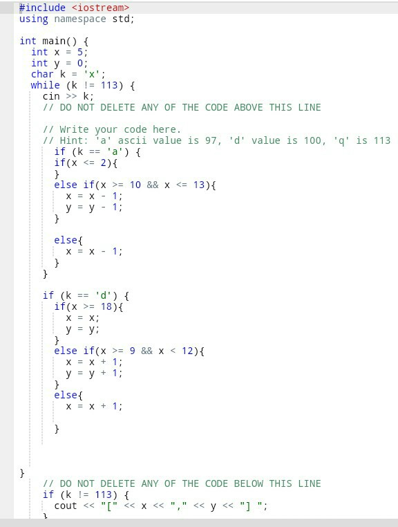 #include using namespace std; int main) int x = 5; int