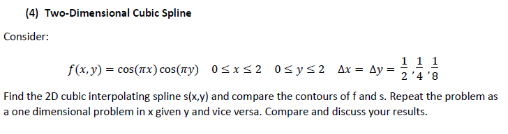 linear interpolation to curve-fit the data generated by the following function: 2
