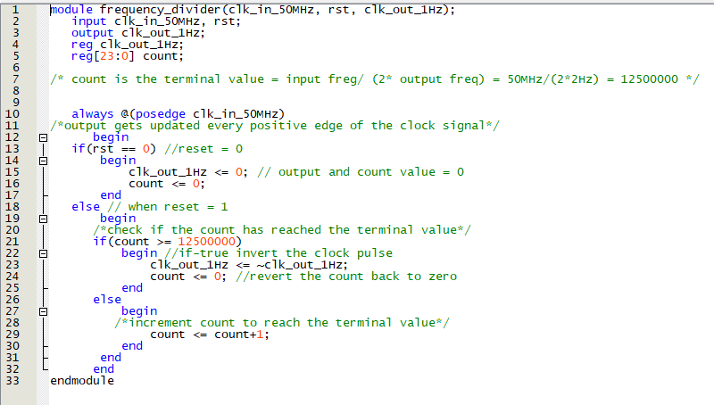 along side a frequency divider and a counter. I need help in