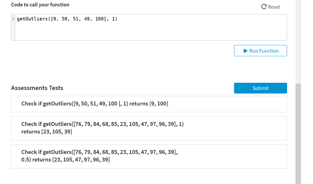 the Programming Language ---- > MATLAB Finding outliers in a data set.