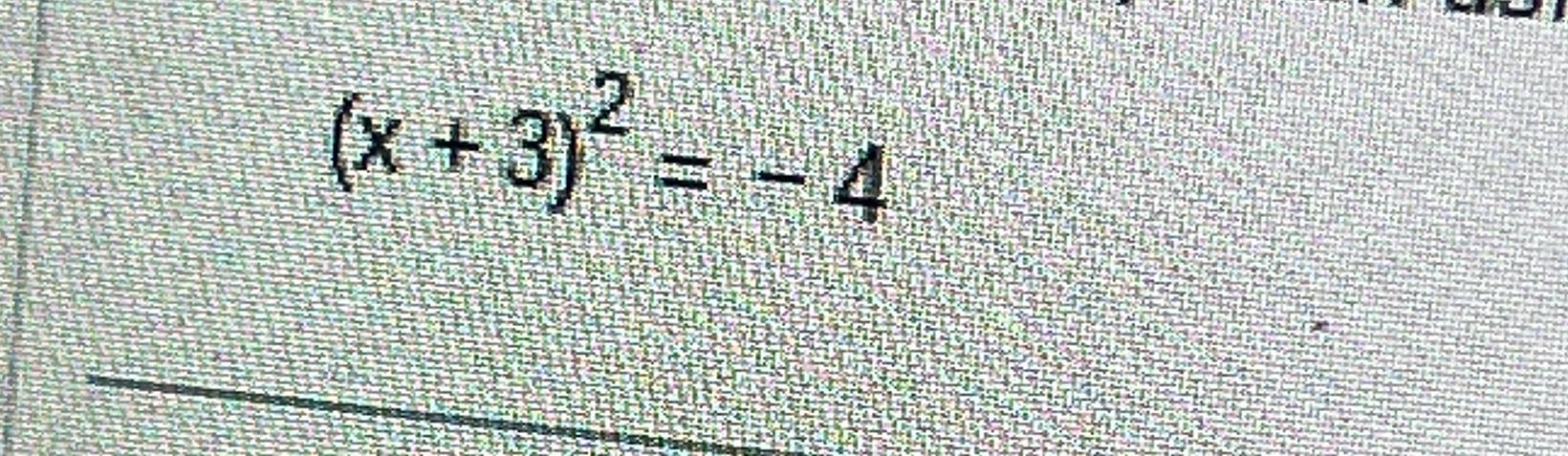  (x+3)2=-4 