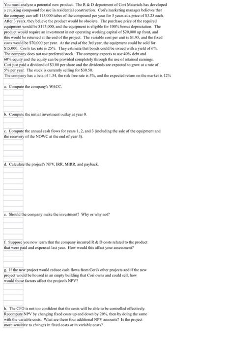 Please show picture inputs for excel when answering. You must analyze a