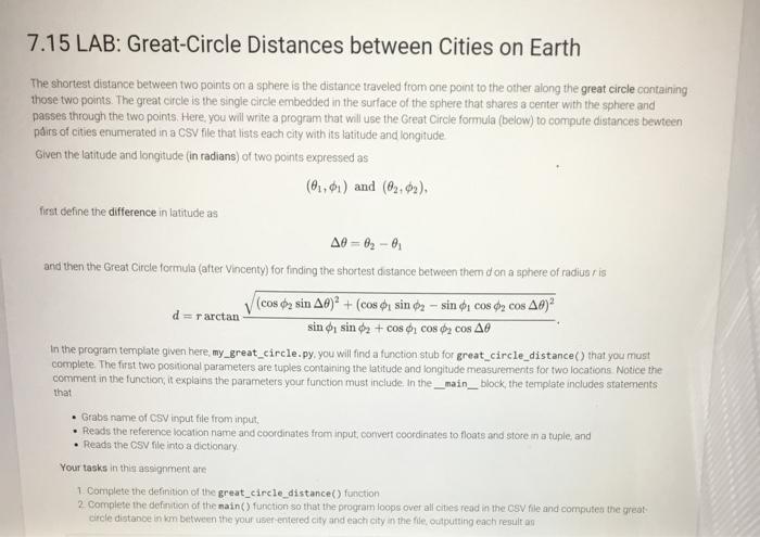  in python code, compute the distance between cities. please use this