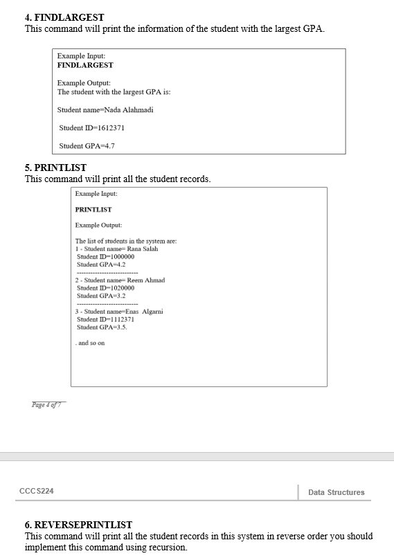 records and then perform several operations on this list. Your program will