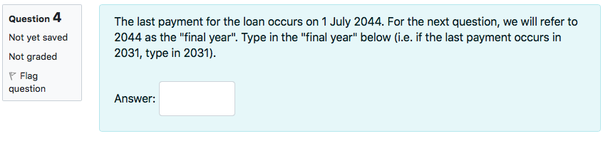 1. Question 4 Not yet saved Not graded P Flag question The