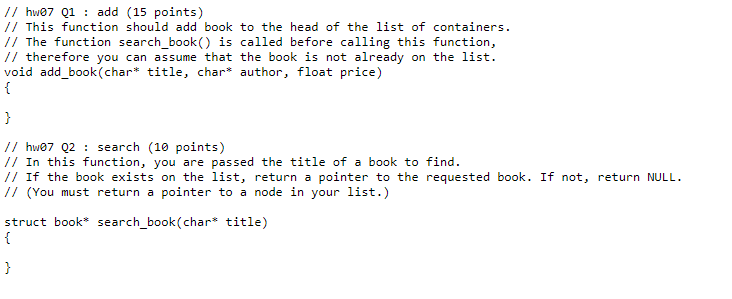This is coded in C // hwe7 Q1 add (15 points) /1