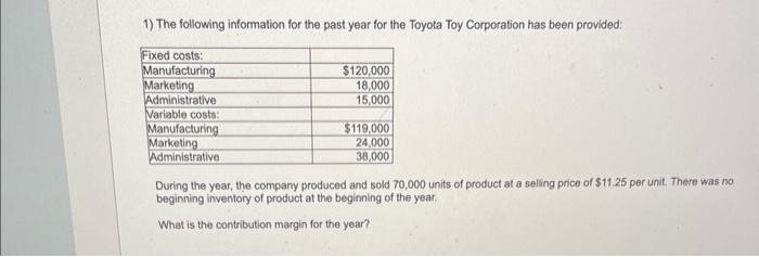 Please Solve This Step By Step Thank You 1) The following information
