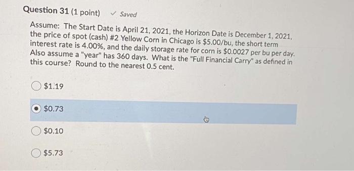 of the local cash (spot) price to the Chicago futures price Question
