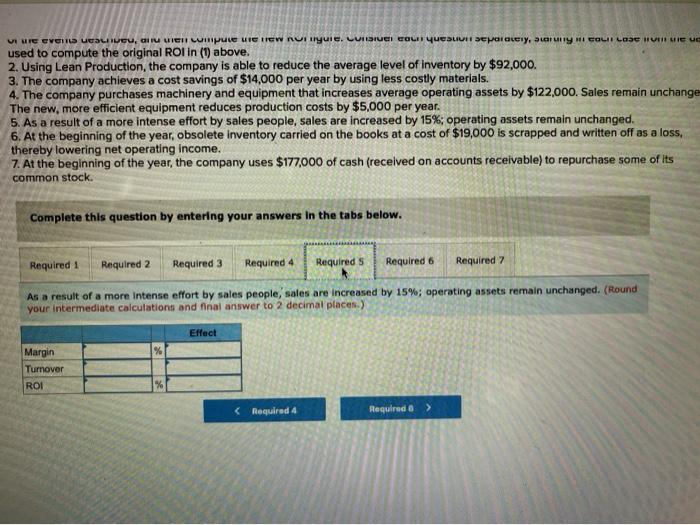 average operating assets of $499,000 during the year. Required: 1. Compute the