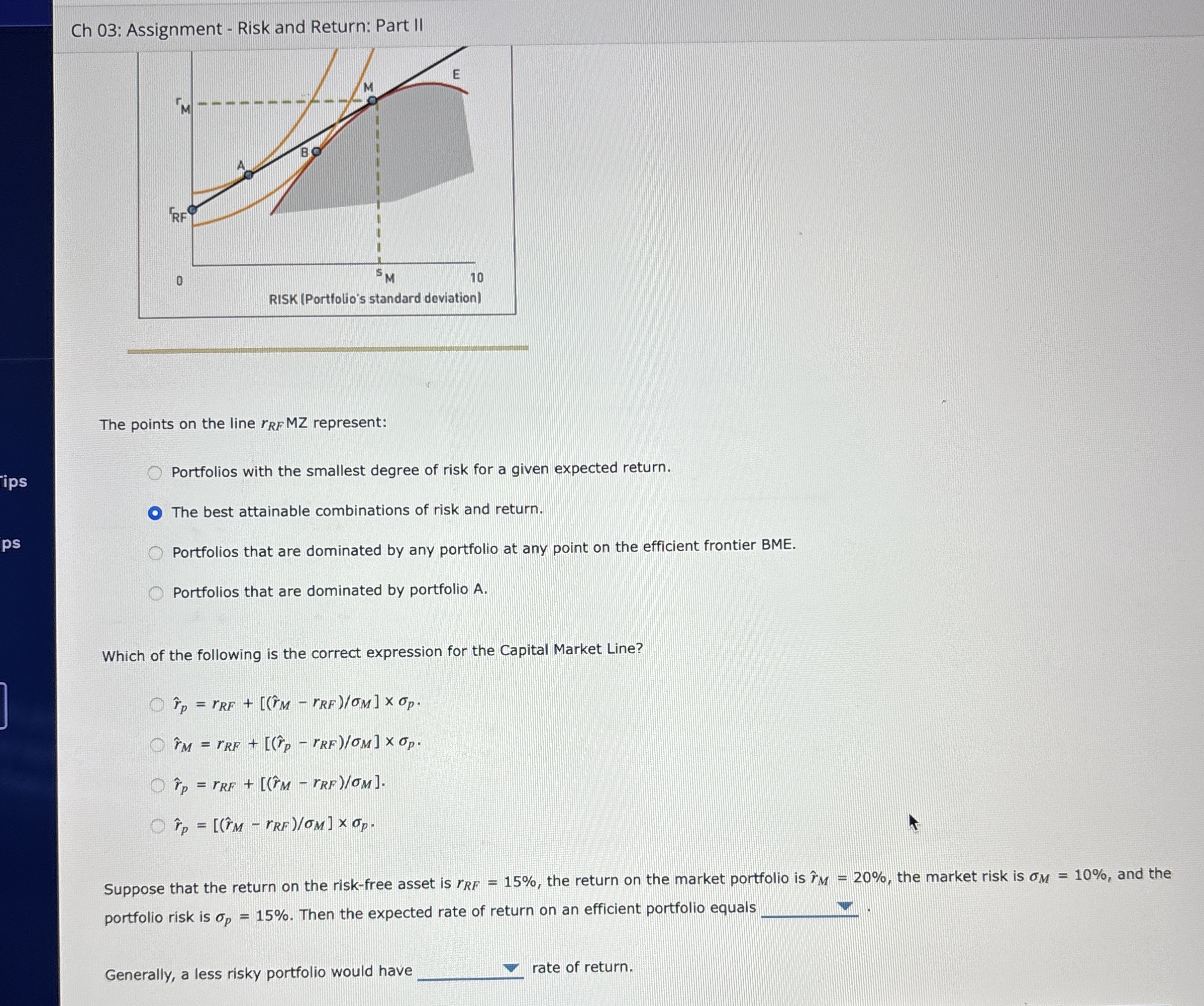  Ch 03: Assignment - Risk and Return: Part II The points