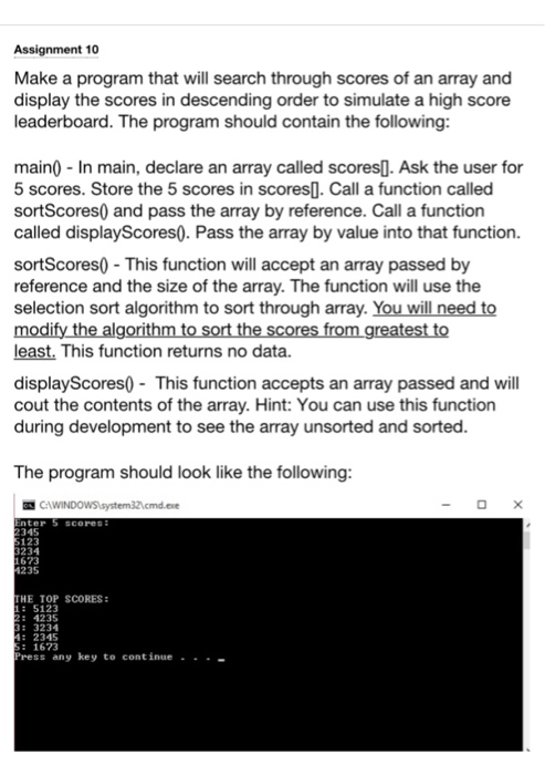  Answer in C++ please. Make a program that will search through