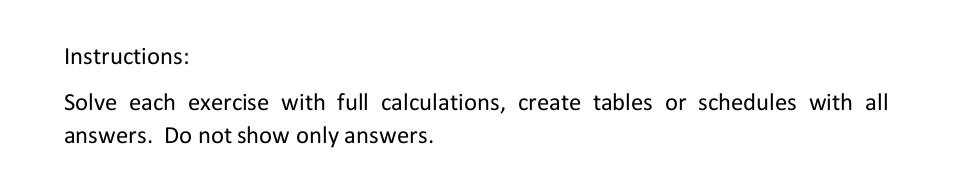  please solve it with full steps and show the formulas in
