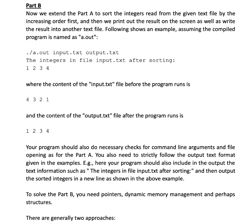 step, screenshot of screen. Part A Write a program to read a