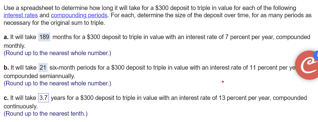 Why is c wrong for me ? Use a spreadsheet to
