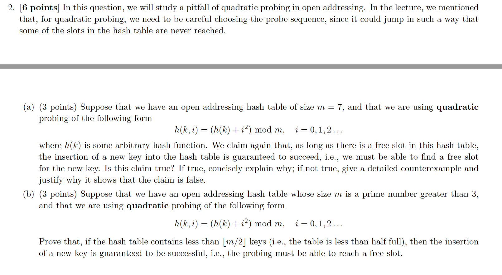  2. [6 points] In this question, we will study a pitfall