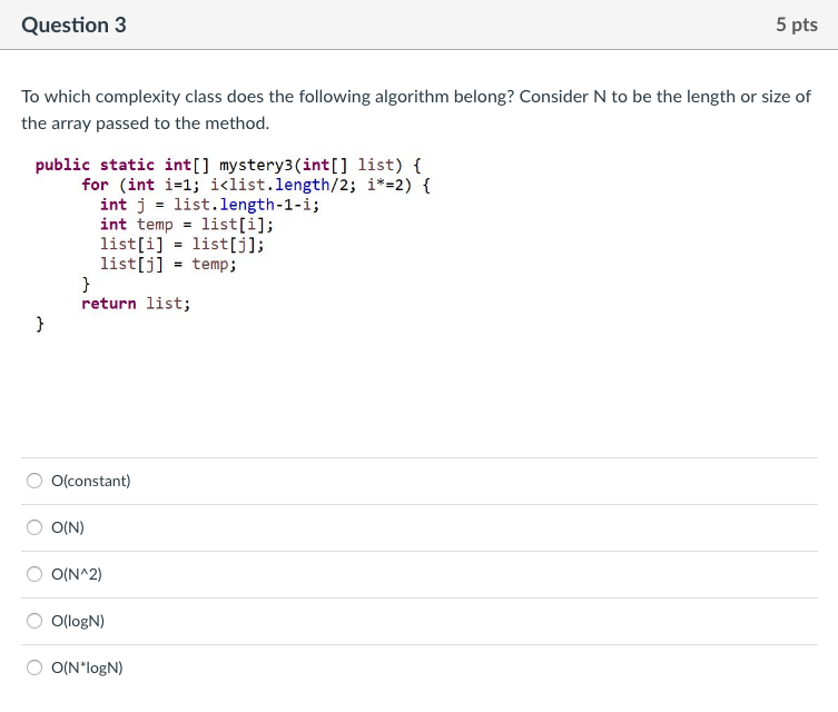 the length or size of the array passed to the method. //