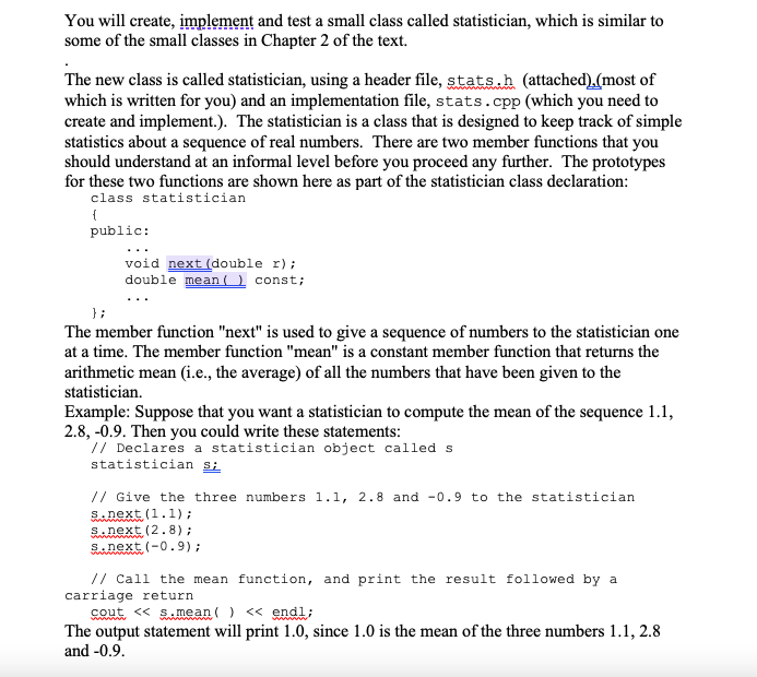 Need help with this problem. the problem asks for an implementation file
